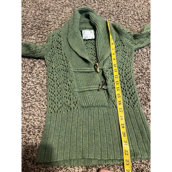 Y2k Old Navy Green Lambswool Blend Sweater Sz XS Cottagecore Twee Fairy - Picture 9 of 9